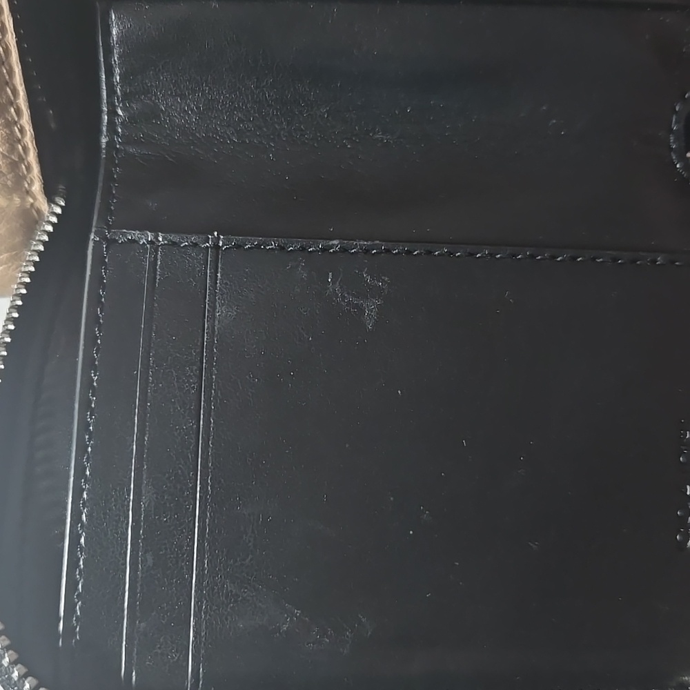 Coach Black Satin Wristlet with Gold Trim - Picture 6 of 10